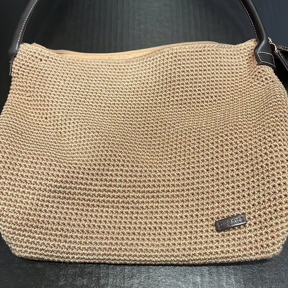 The Sak Woven Handbag in Tan and Brown - Picture 3 of 11
